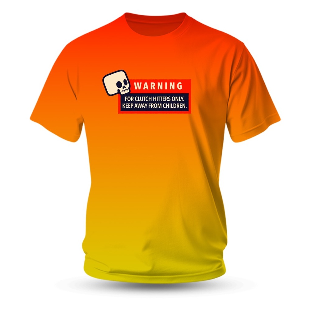 PLATE CRATE EN FUEGO GRADIENT PERFORMANCE TEE XL ADULT ORANGE